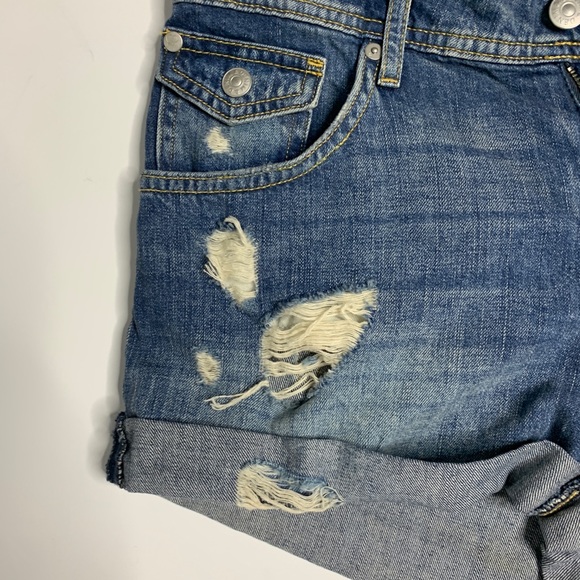 H&M women’s distressed cuffed denim shorts sz.8 - Picture 9 of 11